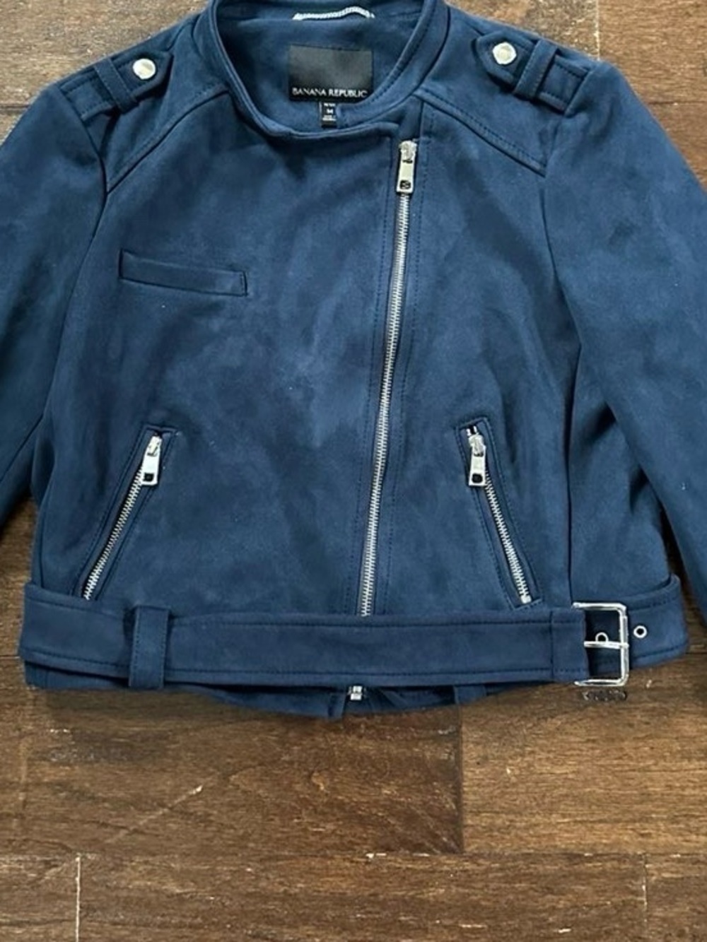 Banana Republic Faux Suede Moto jacket-Medium Petite-like new - Picture 10 of 10